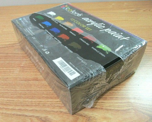 FARBE ACRYLFARBE 12 FARBEN SET 12 x 75 ml 2,5 Unzen  - Bild 4 von 4