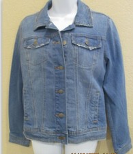 Universal Thread Women's SMALL Denim jacket Medium Wash mildly Distressed