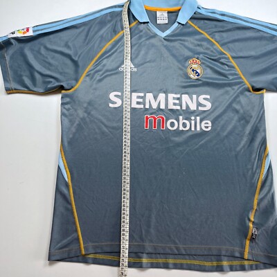 Real Madrid 2003/04 Adidas Third Football Shirt L Mens