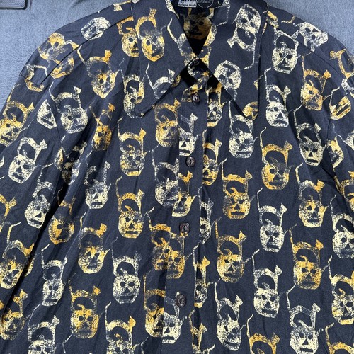 Camicia Discoteca Uomo Vintage Anni 70 Made In Italy Collezione Città 2000 Taglia L - Foto 2 di 7