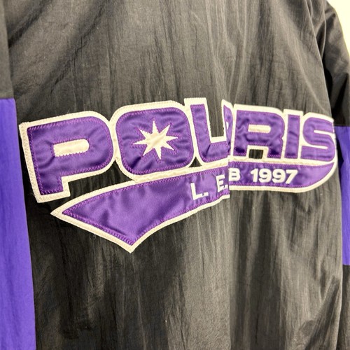 Vintage Polaris Snowmobile Jacket M Mens LE Club PRO 97 Bomber Purple Black Coat - Picture 15 of 24
