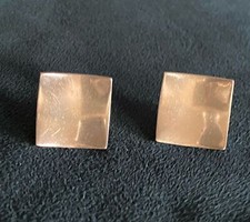Sterling Silver 925 Fenwick & Sailors F&S Square Concave MODERNIST Earrings