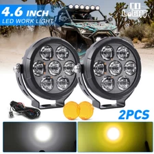 COLIGHT 5"inch 400W LED Work Light Bar Pods White & Amber For Can-Am Maverick X3