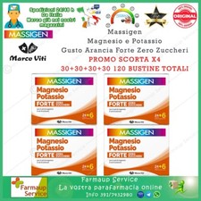 Marco Viti Massigen Magnesio e Potassio Forte Zero Zuccheri 120 Buste Promo x 4