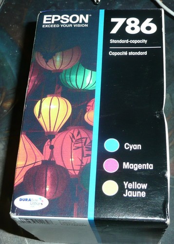 New Genuine Set of 3 Epson 786 Color 