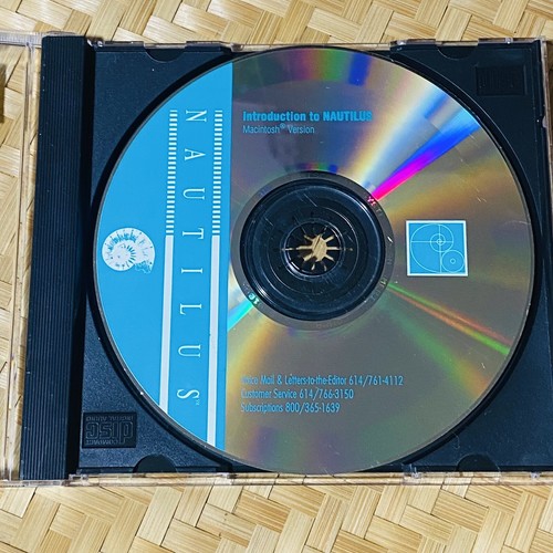 Introduction to Nautilus Macintosh Version Vtg Cd Software READ Description - Picture 3 of 4