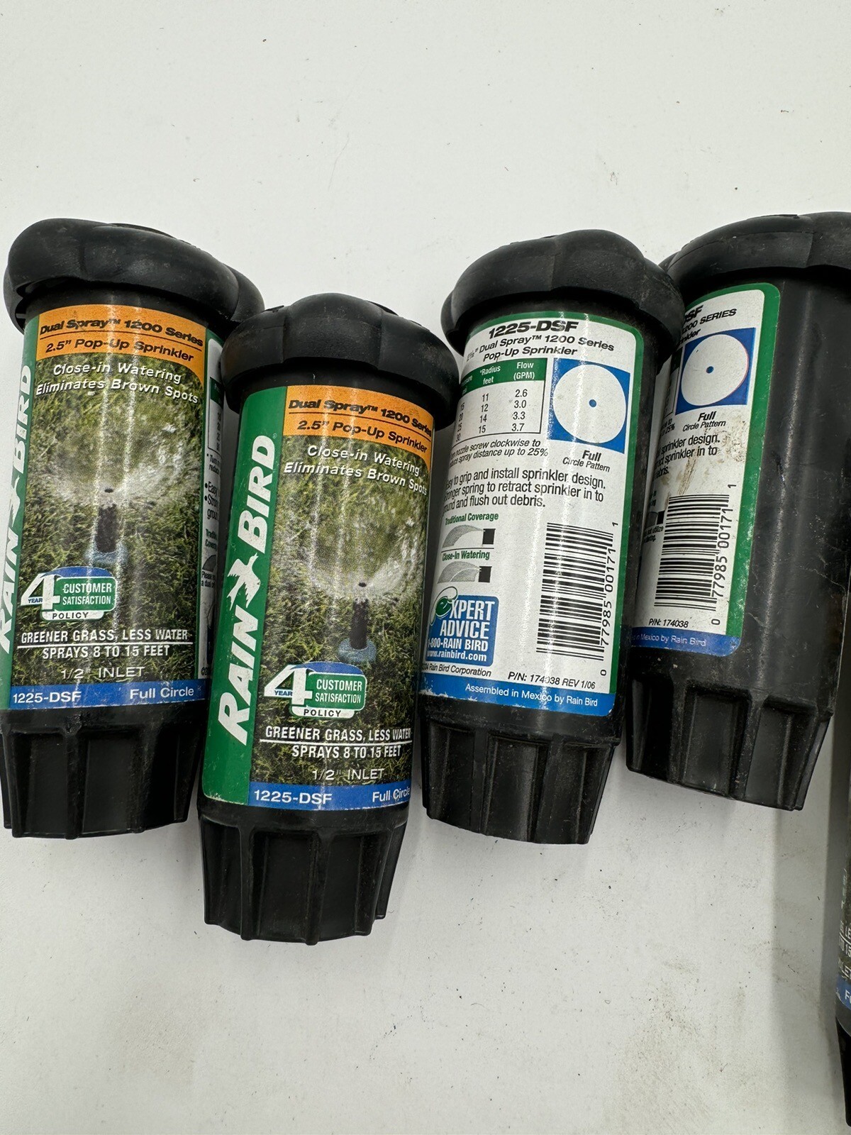 Rain Bird 1225/DSFS PopUp Sprinkler Head, 15' Spray Radius Lot Of 7 eBay