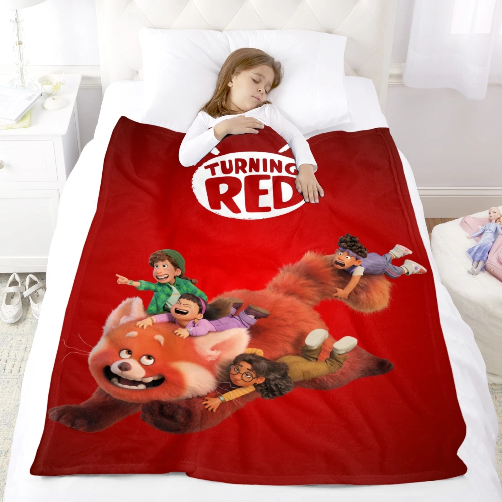 Turning Red Blanket Soft Bed Sofa Couch Birthday Gift for Kids