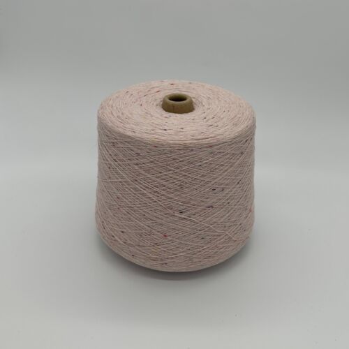 100% Pure Goat Cashmere Yarn | Pink/Dot 2/26s | Large Cone - Afbeelding 1 van 2