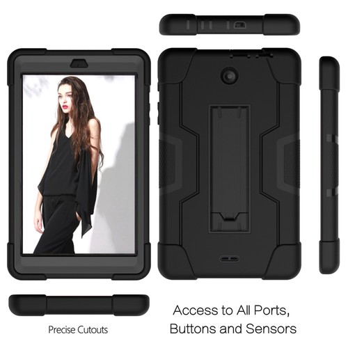 For Alcatel 3T/Joy 2 8 Inch Shockproof Defender Rubber Hard Kickstand Case Cover - Picture 43 of 91