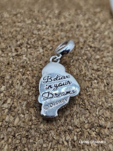 AUTHENTIC DISNEY CINDERELLA BELIEVE IN YOUR DREAMS 925 STERLING SILVER CHARM - Picture 3 of 3