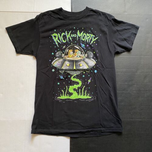 Rick and Morty UFO Space Ship Cartoon Network Adult Swim Mens T-Shirt  Medium | eBay