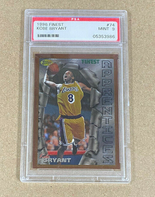 1996 Finest #74 Kobe Bryant RC PSA 9 L.A. Lakers $269.99