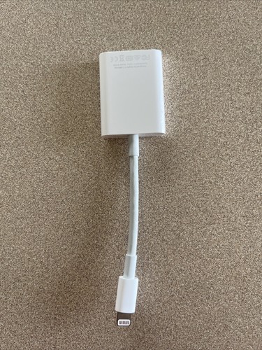 Apple Lightning to SD Card Camera Reader Genuine OEM - A1441 - iPhone iPad Used - Photo 2/6