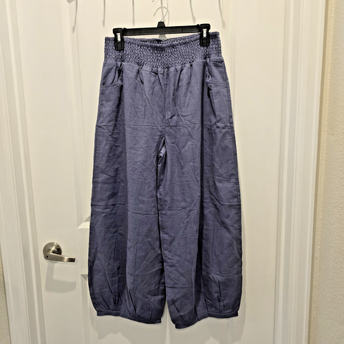 Womens Cotton Linen Long Trousers Casual Baggy Harem Pants Ankle Summer Beachy L