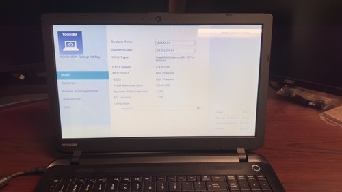 Toshiba Satellite C55-B5198, Intel Celeron N2840 @ 2.16GHz, 2GB RAM, NO HDD - Picture 4 of 4