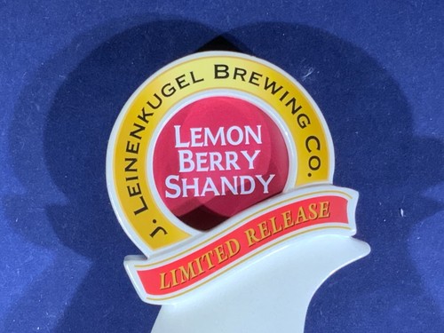 N5-16 LEINENKUGEL LEMON BERRY SHANDY BEER TAP HANDLE / TAP KNOB - 15.5” TALL - Picture 2 of 8