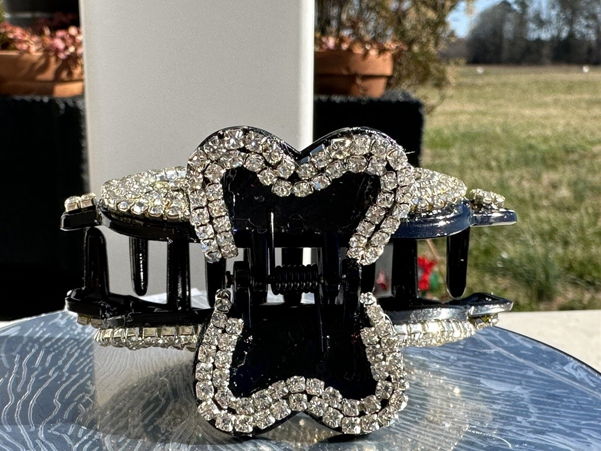 1 New Gorgeous Hair Clip with Shinny Crystals Hair Jewelry Accessories US Seller Sparkling Crystals Hair Clips Set - 4PC Women main image 4
