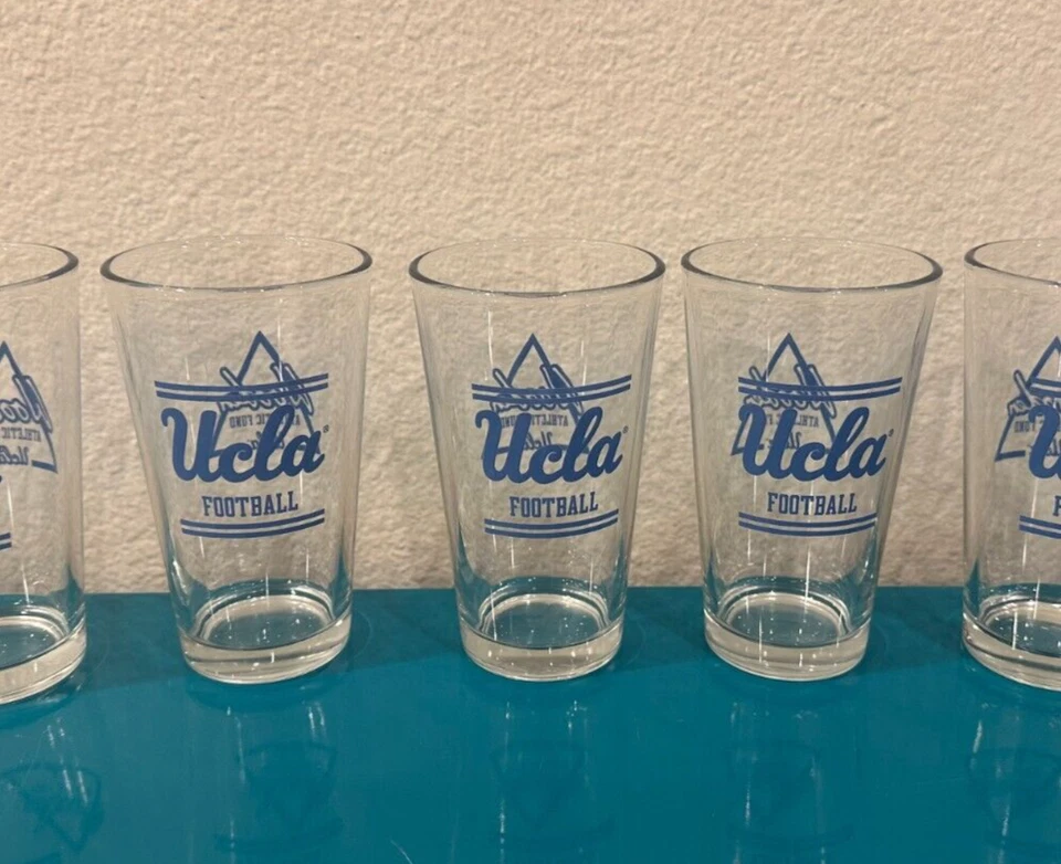 5 VTG UCLA WOODEN ATHLETIC CLUB FUND BASKETBALL TEAM PINT BEER GLASS 16oz RARE - Image 3 of 4
