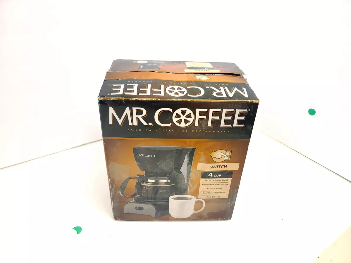 Mr. Coffee Simple Brew Coffee Maker|4 Cup Coffee Machine|Drip Coffee Maker