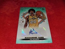 2023 TOPPS INCEPTION OVERTIME CARD #AS3 OF ALEX SARR AUTO AQUA  08/10