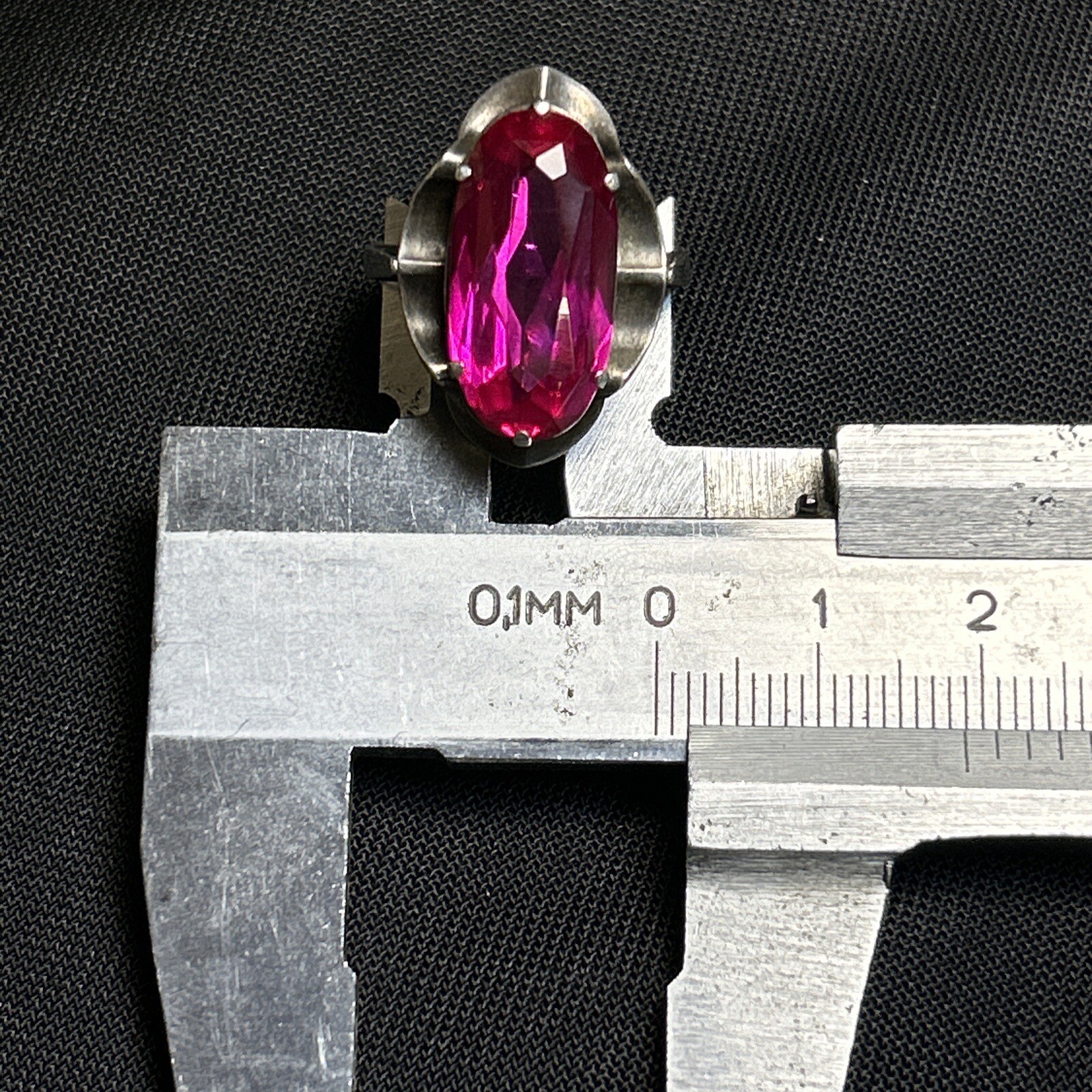 Vintage Ring Soviet Red Ruby  Silver 875 ☆ USSR R… - image 8