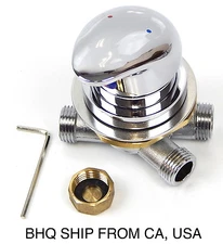 PEDICURE SPA CHAIR FAUCET 4 WAY HOT AND COLD MIXER VALVE