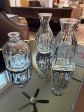 FANTESTICRYAN Glass Bud Vases Set of 3, Clear Vase 1.9"L x 1.9"W x 4.3"H