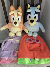 Build A Bear Bluey and Bingo Plush Puppies With Janet And Rita Costumes