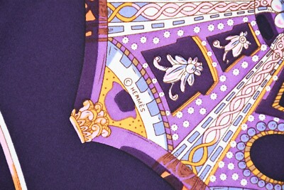 Hermes Scarf Les Domes Celestes 90 cm silk sky firmament purple