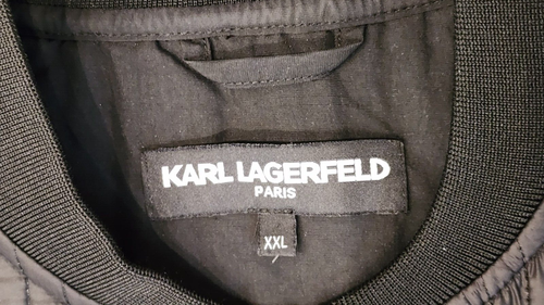 Karl Lagerfeld Quilted Bomber Style Fashion Lightweight Jacket Black XXL NEW - Picture 9 of 11