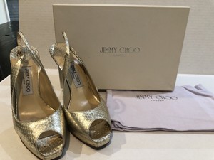 silver watersnake platform sandals