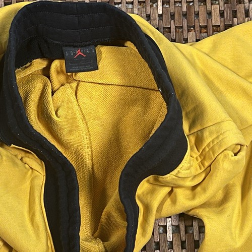 Nike Air Jordan Gold Jump Man Jogger Sweatpants Yellow Black Men’s Size Large L - Picture 4 of 4