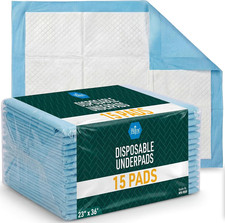 15 Disposable Underpads 23'' X 36'' Incontinence Pads, Chux, Bed Covers