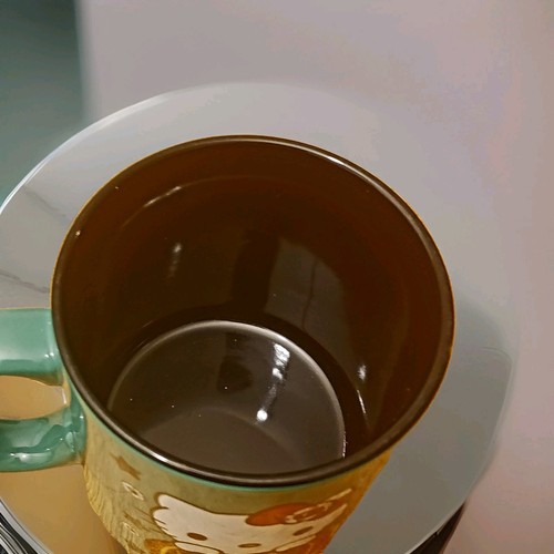 Hello Kitty Glitter Jack O Lantern Pumpkin Halloween Ceramic 20 oz Teal Mug New  - Picture 4 of 4