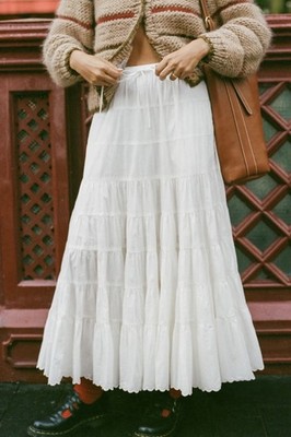 Christy Dawn White Darby Skirt Size Small
