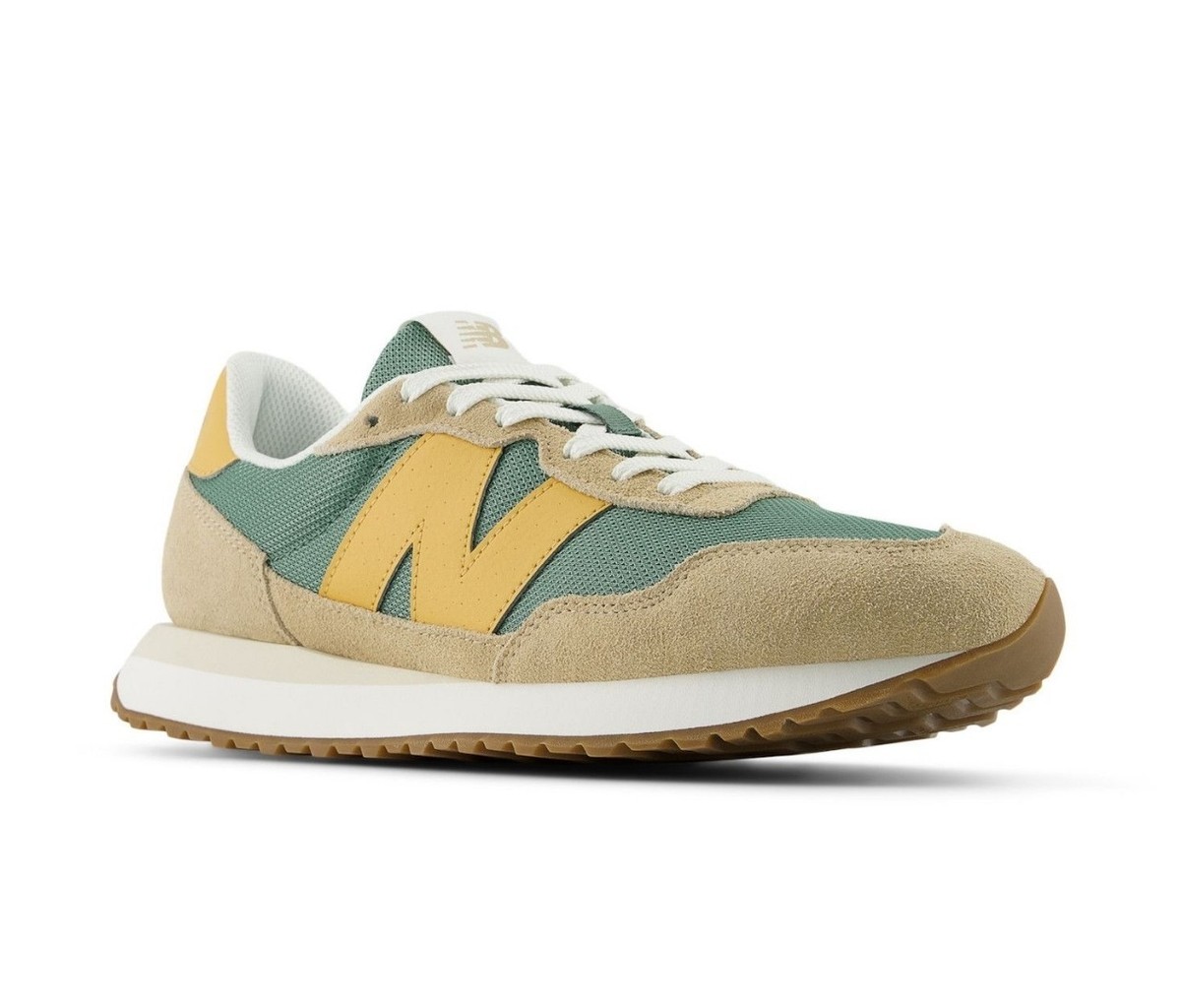 New Balance 237 Lifestyle Shoe Men's 7.5 Green Orange Lace Up