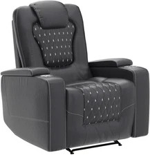 CANMOV Power Recliner Chair with USB Ports and Cup Holders Home Theater Seating