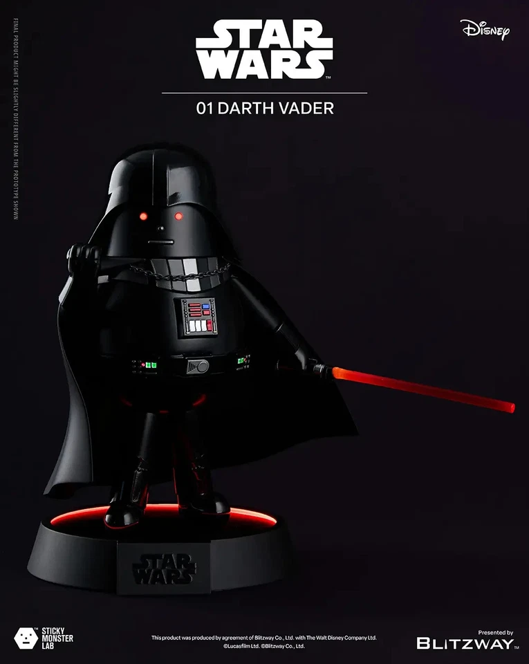 Star Wars Darth Vader LED Lightsaber Figure Sticky Monster Lab Blitzway Figure - Image 2 of 4