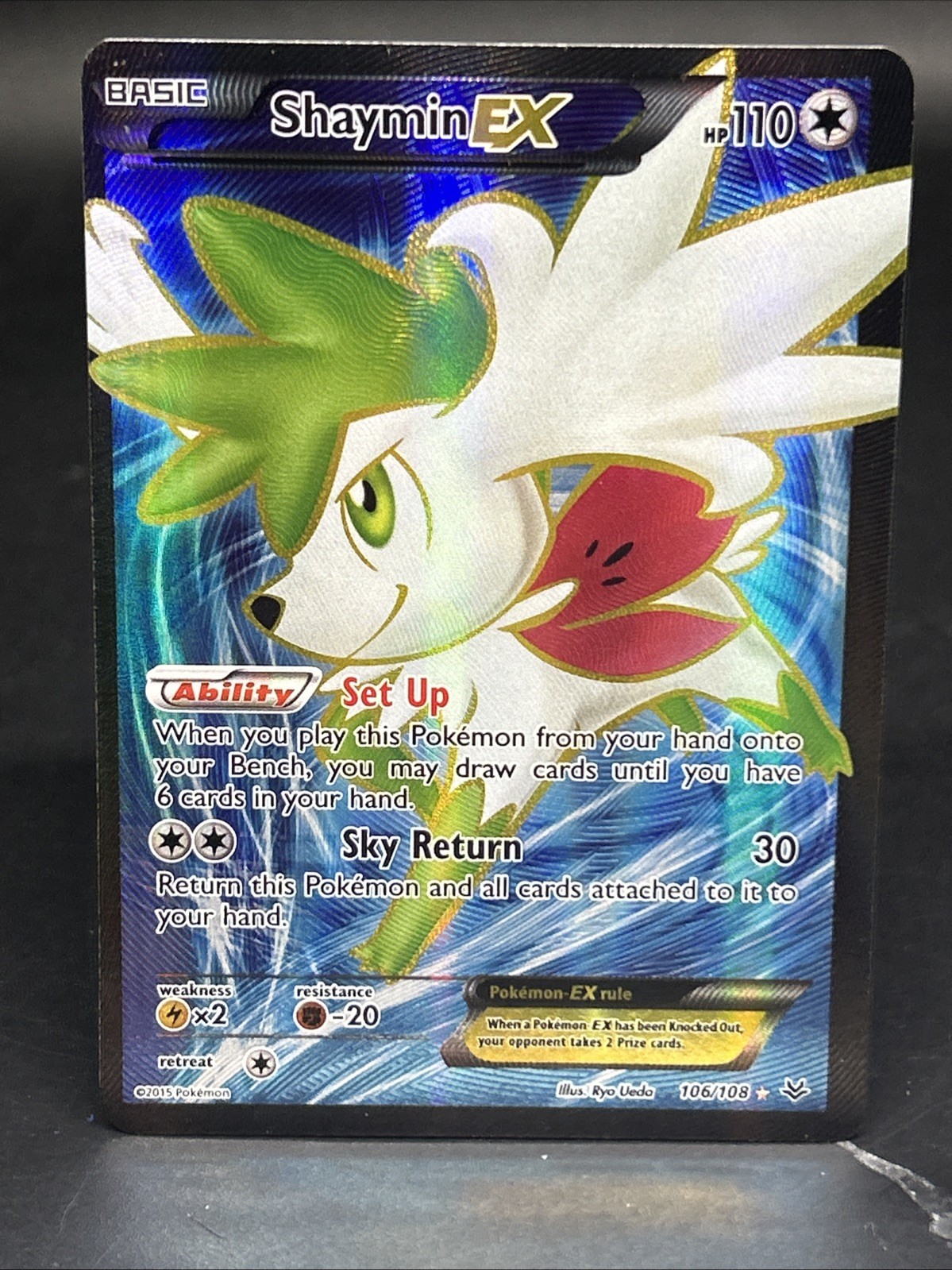 Pokémon TCG Shaymin EX Roaring Skies Textured Holo Card 106/108