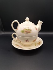 Aynsley Edwardian Kitchen Garden Fine Ceramic Tea For One Teapot Cup