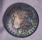1888-O Morgan Silver Dollar, Toning