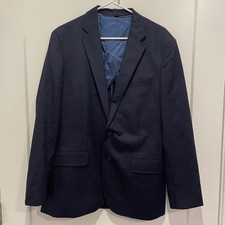 J.Crew Ludlow Slim Suit Jacket 40R Navy Vitale Barberis Canonico Flannel Wool