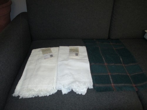 HAND TOWELS FOR COUNTED CROSS STITCHING - LOT OF 3 - 1 FOR CHRISTMAS