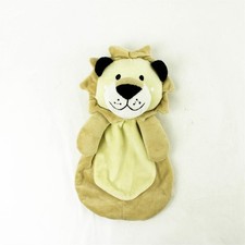 Vintage Lion Security Blanket Lovey with Attached Lion Head Plush