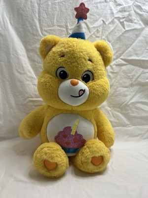 Care Bears Birthday Bear Yellow Plush Basic Fun 19 Inch Stuffed Animal toy gift