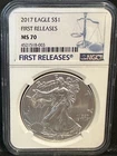 2017 Silver Eagle Dollar NGC MS70 FIRST RELEASES