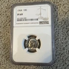 1964 Proof Roosevelt Dime certified PF 69 by NGC!