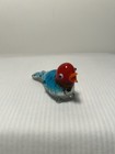 Miniature Art Glass Hand Blown Beautiful Multicolored Bird Figurine  — photo 3