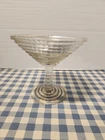Vintage 1930’s Art Deco Anchor Hocking Manhattan Ribbed Compote Martini Glass EC